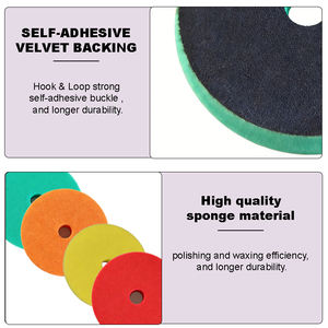 Polisseuse DA 150 mm (6 pouces) pour le detailing automobile, tampon en mousse haute efficacité, éponge de polissage dure, moyenne, douce, facile à utiliser pour les automobiles - Product Image 4