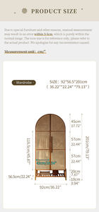 <span class=keywords><strong>ตู้</strong></span>เสื้อผ้าหวายไม้เนื้อแข็งสไตล์วาบิซาบิ <span class=keywords><strong>ตู้</strong></span>ทรงโค้งพร้อมบานประตูหวายธรรมชาติ <span class=keywords><strong>ตู้</strong></span>เก็บของสไตล์เรโทรสำหรับเฟอร์นิเจอร์ห้องนอน - Product Image 6