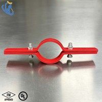 Support de tuyau en acier UTT50, noir, peint ou galvanisé, pour support de tuyau vertical d'extincteur à jet, avec certification FM UL