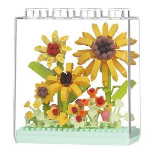 New Micro Building <b>Blocks</b> Set DIY Flower Assembly with Sunflower & Rose Unisex <b>Plastic</b> Model Toy for Kids and Adults - Product Image 6