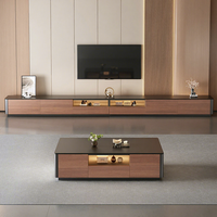 Meuble TV Moderne Durable Écologique en Bois Massif E0 avec Plateau Spacieux et Tiroirs pour Salon et Hôtel
