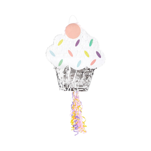 Pinata Cupcake tali tarik untuk persiapan bayi, perlengkapan pesta ulang tahun anak-anak kecil 13X15X3 inci - Product Image 1