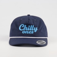 Casquette de baseball ajustable à 5 panneaux bleu marine avec broderie personnalisée, fermeture à pression et œillets respirants – Style décontracté streetwear