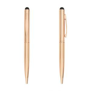 Bolígrafo Kasun Stock Pens de Entrega Rápida, Chapado en Oro Rosa Brillante, Bolígrafo de Metal de Lujo con Punta Táctil para Pantallas Táctiles - Product Image 1