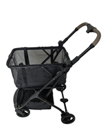 Chariot de courses pliable en aluminium à grande capacité - Chariot à roulettes robuste avec panier amovible, pratique pour la maison