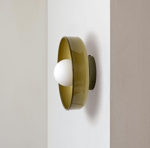 Lámpara <span class=keywords><strong>de</strong></span> <span class=keywords><strong>Techo</strong></span> <span class=keywords><strong>LED</strong></span> Creativa Nórdica Moderna, Globo Pequeño <span class=keywords><strong>de</strong></span> Cristal Blanco Lechoso, <span class=keywords><strong>Apliques</strong></span> <span class=keywords><strong>de</strong></span> Pared Semi Empotrados <span class=keywords><strong>para</strong></span> Dormitorio, Cabecera - Product Image 1