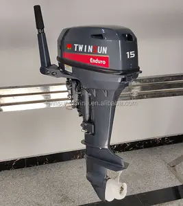 TWINSUN China Short Tail Shaft Boat 15hp Outboard Boat Motor 2 Stroke Trolling Motor Motor Fuers De Borda 15 Hp 2 Tiempos