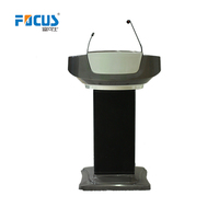 Amplificateur de sonorisation pour podium, microphone col de cygne, micro sans fil. Lampe de lecture LED et pupitre de conférence AV