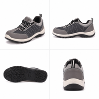 Chaussures de sécurité AOXIANG pour la construction, embout en acier, antidérapantes, anti-perforation, confortables, printemps-été, dessus en cuir nubuck, doublure en mesh