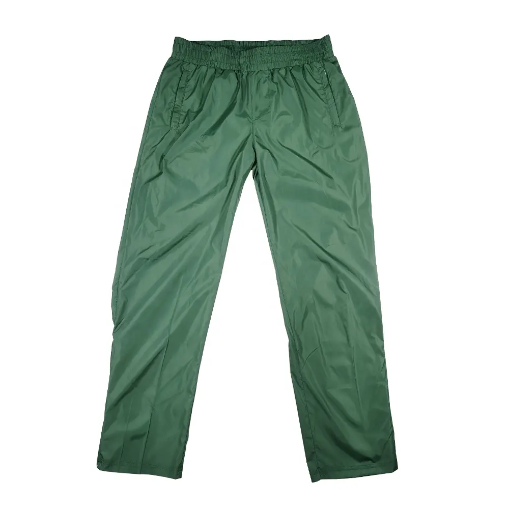 OEM дизайн, оптовая продажа, 100% нейлоновые мужские тренировочные штаны, однотонная ветровка с карманами