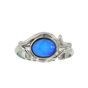 Anillos de Aleación Modernos con Piedras que Cambian de Color, Diseño Especial Ajustable para Mujeres y Niñas - Product Image 1