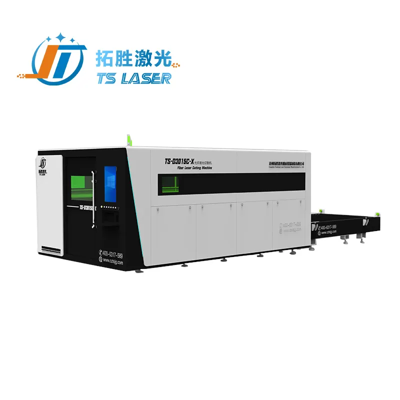 Tuosheng thép không gỉ Laser Cutter hoàn toàn bao gồm thiết bị sợi kim loại máy cắt laser với Ith trao đổi bảng