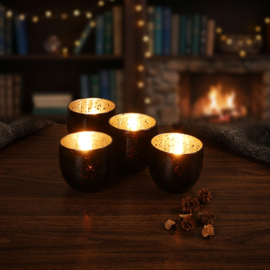 Modern Sleek Design Tea Light Holder Jar with Subtle Luxury <b>Illumination</b> for Christmas Adding Charm - Product Image 5
