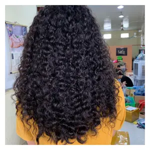 Wholesale Burmese Curly Natural Color Double Drawn Jerry Curly Virgin Hair 100% Human Hair Vietnam