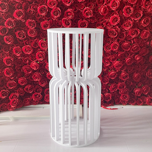 Decoraciones DE BODA Zócalos Cilindro redondo blanco Zócalo floral Soportes de exhibición Pedestal para eventos de fiesta de matrimonio - Product Image 2