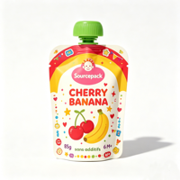 Pochettes à bec verseur recyclables et étanches pour jus de fruits, emballage refermable pour aliments pour bébés avec bouchon facile à presser