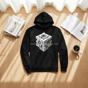 Meilleur nouveau sweat à capuche brodé à motif géométrique, style rétro, sportswear, streetwear, hip-hop, coupe régulière, pour homme, coupe-vent et respirant - Product Image 3