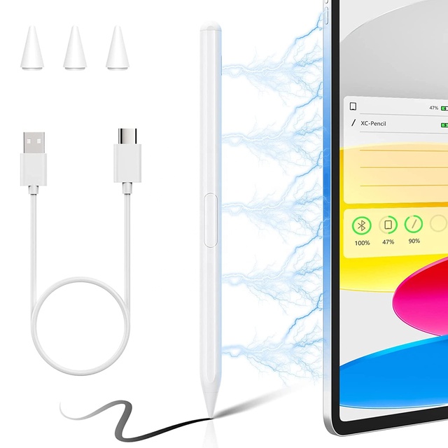 MoKo ISO BSCI Factory Outlet Type C Palm Rejection Wireless Charging Tilt Sensitive Stylus Pen for iPad Tablet