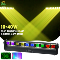 Redsun - Barra de Luces Móvil LED de 400 W, 10 x 40 W, RGBW, 4 en 1, Tira de Píxeles, DMX512, Iluminación Profesional para Escenarios, Conciertos y Eventos