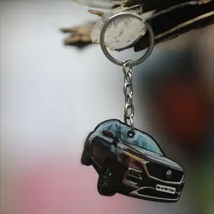 Keychain Wholesales Custom Metal Race Tuning Car Logo Part Brands License Plate Emblem Models Shape Fans Keychain