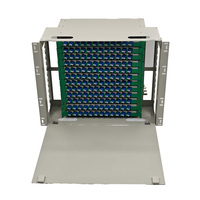 Marco de Distribución Óptica (ODF) de Grado Telecomunicaciones, 144 Núcleos, Adaptador FC, Montaje en Rack de 19 Pulgadas, para Redes FTTH y FTTx