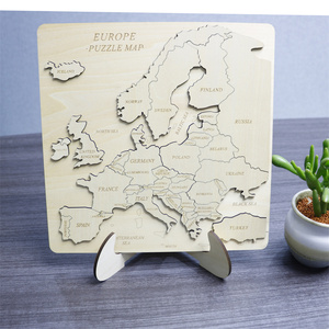2024 vente chaude personnalisé <span class=keywords><strong>pays</strong></span> européens carte en bois <span class=keywords><strong>Puzzle</strong></span> meilleur et sûr jouet éducatif pour les enfants - Product Image 4