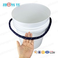5 gallons Camping en plein air appâts vivants pêche leurre seau marin bateau soin nettoyage seau d'eau en plastique avec corde Haddle