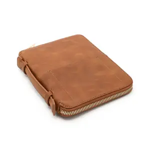 luxury vintage real leather mens clutch bag zipper card holder wallets for men