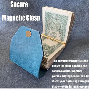 Cross-border PU leather magnetic lock cash holder, can hold 1-99 US dollar bills. - Product Image 3