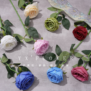 Yixuan Single Headed Rose Silk <b>Flower</b> <b>Artificial</b> <b>Flower</b> For Home Wedding Decoration - Product Image 1