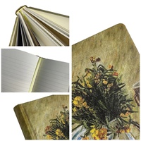 Impression de carnets reliés personnalisés en gros avec coins arrondis, estampage à chaud de fleurs, logo personnalisé