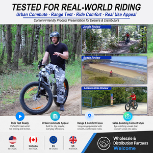Distributor <b>Price</b> 250W 25km/h Electric <b>Bike</b> 26" Fat Tire 120km EU <b>UK</b> Stock IP65 Waterproof Factory Direct MOQ 1 - Product Image 4