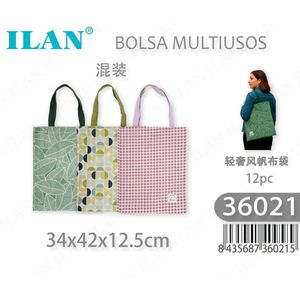 Borsa in Tela Multifunzione Ilan 34x42x12.5cm, Leggera, Stile Lussuoso, Verticale - Product Image 1
