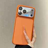 Coque Miroir Frosted Slim Couleur Bonbon Tendance pour iPhone 18 Pro 15 16 17 Pro Max 13 14, Protection Antichoc Couleur Unie Mate avec Protection Caméra