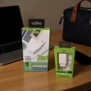 2 In 1 Travel Charger 2.4A Output For Laptop And Phone With Usb Cable Included - Product Image 3