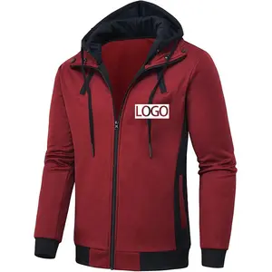 Açık rahat kapüşonlu mont özel logo desgin hoodies yüksek kaliteli kazak polar hoodies ceket
