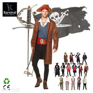 Disfraz <span class=keywords><strong>de</strong></span> Pirata <span class=keywords><strong>Jack</strong></span> Sparrow para Hombre Adulto, para Halloween, Carnaval, Juego <span class=keywords><strong>de</strong></span> Rol, Disfraz <span class=keywords><strong>de</strong></span> Película y Televisión, Color Marrón, Marca Karnival - Product Image 1
