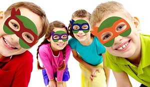 Fournitures pour fête d'anniversaire d'été pour enfants, masque d'yeux pour <span class=keywords><strong>jeux</strong></span> vidéo, en feutre, impression personnalisée - Product Image 4