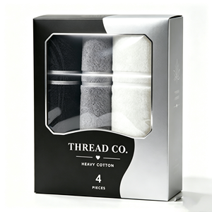 Custom Printed Transparent Front Square Luxury Cardboard Clothes <b>Scarf</b> Towel Packaging Folding Paper Gift Box With Clear Window - Product Image 6