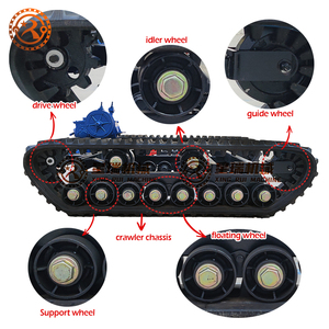 Шасси на резиновых гусеницах для тяжелых условий эксплуатации с редуктором, подходит для погрузчиков, долговечное и износостойкое, превосходные вседорожные характеристики - Product Image 5
