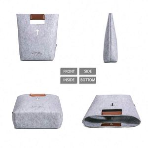 Free Sample Wholesale Portable Bible Carrier Waterproof <b>Book</b> Carry <b>Bags</b> Bible Tote <b>Bag</b> with PU Handle - Product Image 5