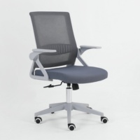 Accoudoirs pliables en plastique gris de tissu de maille de la chaise de maison/bureau de style contemporain exécutif