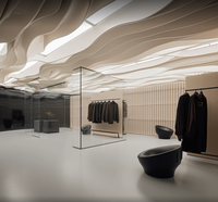 Service de design d'intérieur commercial avec rendu 3D, aménagement spatial, sélection de matériaux et solution de pose clé en main