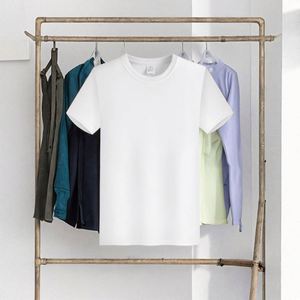 Design OEM/ODM Manufacturer Custom Logo Print High Quality Solid Casual Regular T-shirt Custom Streetwear Blank - Product Image 2