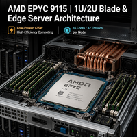 Prosesor AMD EPYC 9115 Server CPU 16 Core 32 Thread 2.6GHz 4.1GHz 64MB L3 Cache Socket SP5 125W untuk Pusat Data