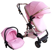 Poussette 3 en 1 pour bébé avec berceau sécurisé, poussette pliable 3 en 1 pour enfants, système de voyage pour voiture, siège auto, Kinderwagon