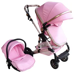 Allemagne Poussette bébé 3 en 1 avec berceau sûr Landau bébé pliable 3 en 1 pour enfants Voiture à conduire Système de voyage Siège auto Kinderwagon