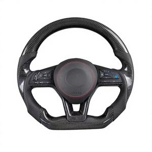 Volant en fibre de carbone pour <span class=keywords><strong>Nissan</strong></span> <span class=keywords><strong>GT</strong></span>-R R35 - Surpiqûres <span class=keywords><strong>orange</strong></span> et design léger - Product Image 1