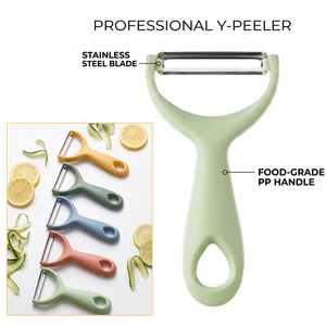 Pelador de Verduras Manual de Acero Inoxidable Ultra Afilado con Cuchilla Giratoria en Y, Pelador de Patatas, Cuchillo para Pelar Frutas, para Preparación en la Cocina - Product Image 1
