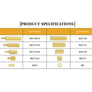 OKYN260305-31 Ensemble d'espacement hexagonal en laiton M2.5 de 280 pièces avec vis et écrous, boîte de commerce extérieur - Product Image 2